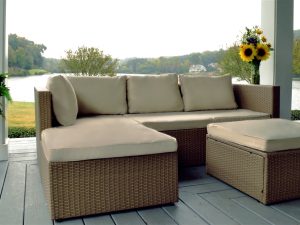 Sofa Rotan Sintetis Minimalis Carina