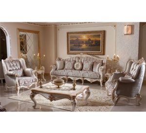 Set Kursi Sofa Mewah Ukiran