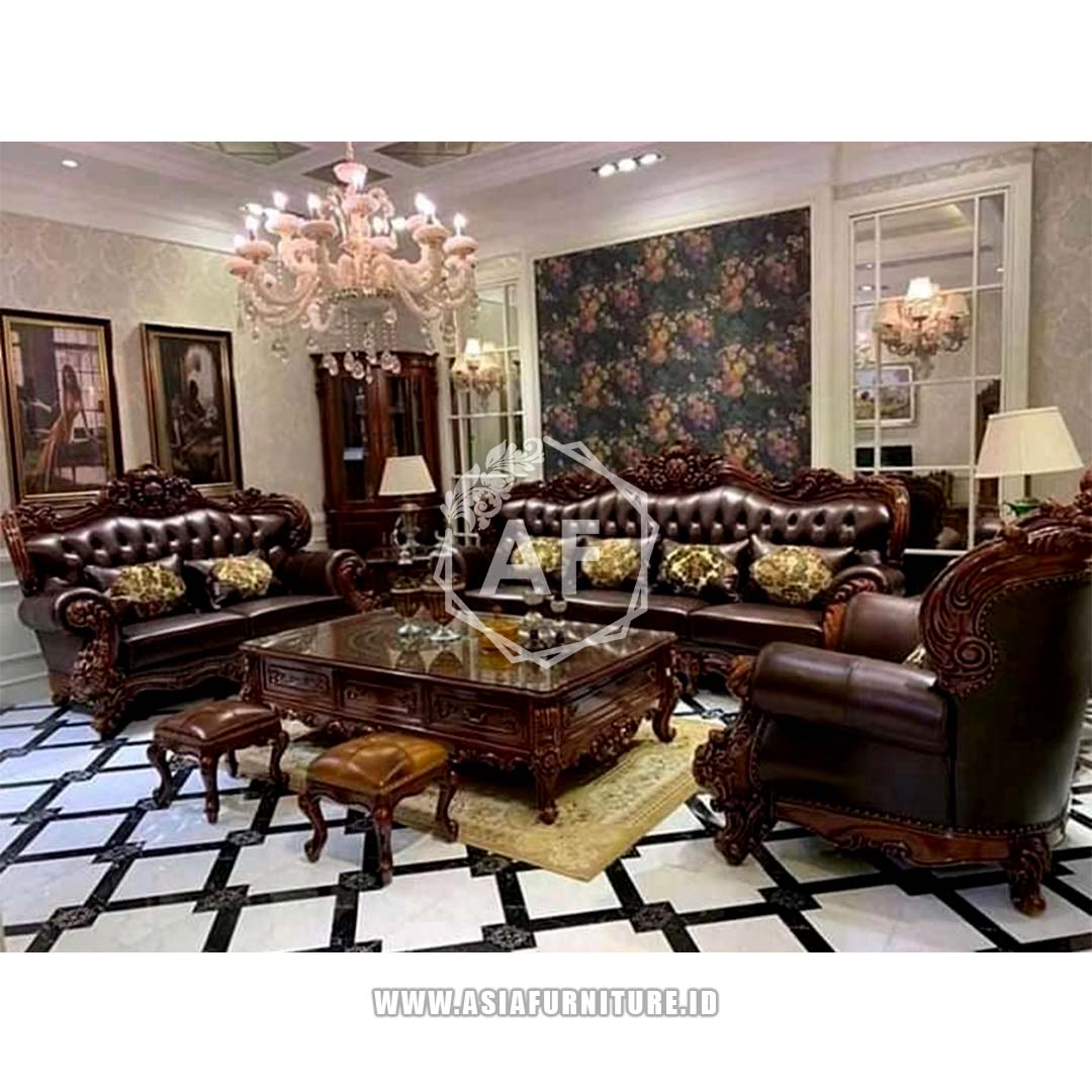 Kursi Tamu Klasik Ukiran Batu 2