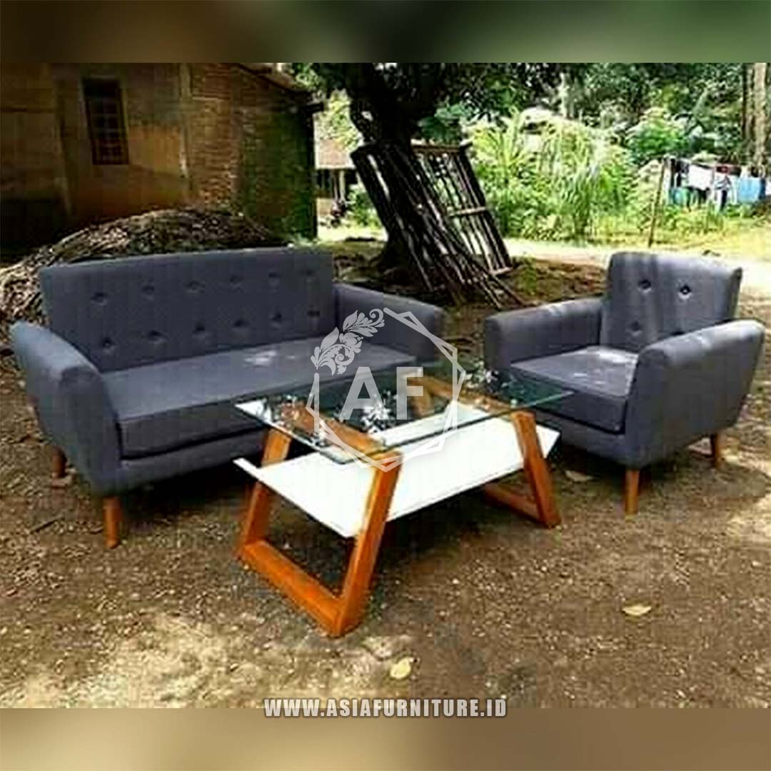 Kursi Tamu Minimalis Retro Grey Modern 2