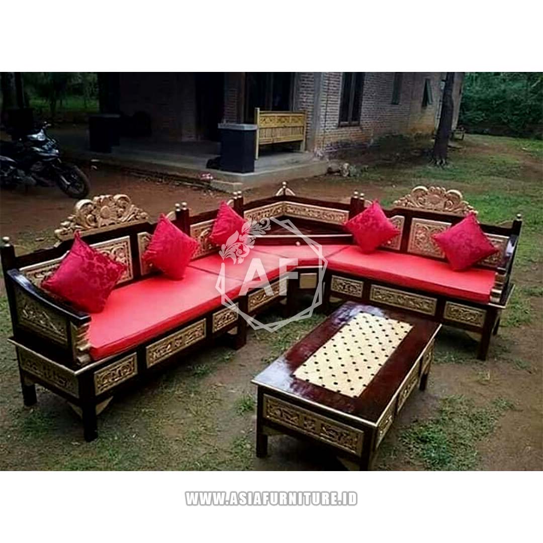 Kursi Tamu Sudut Jati Ukir Malang 2