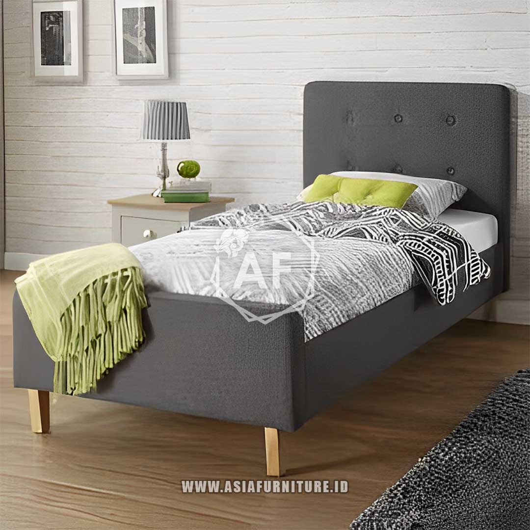 Dipan Single Minimalis Jok Fabric 2