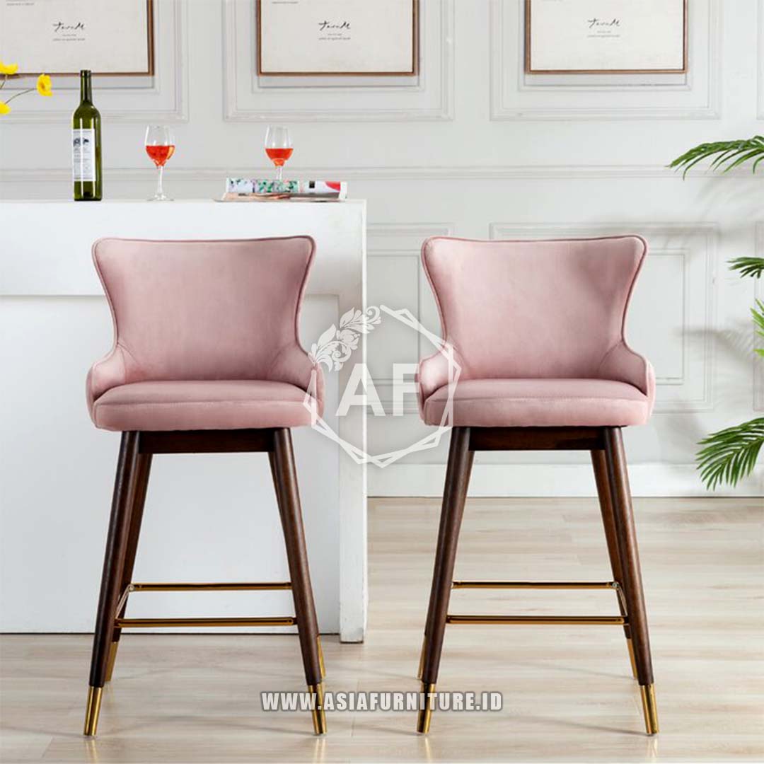 Kursi Bar Minimalis Pink Jati 2