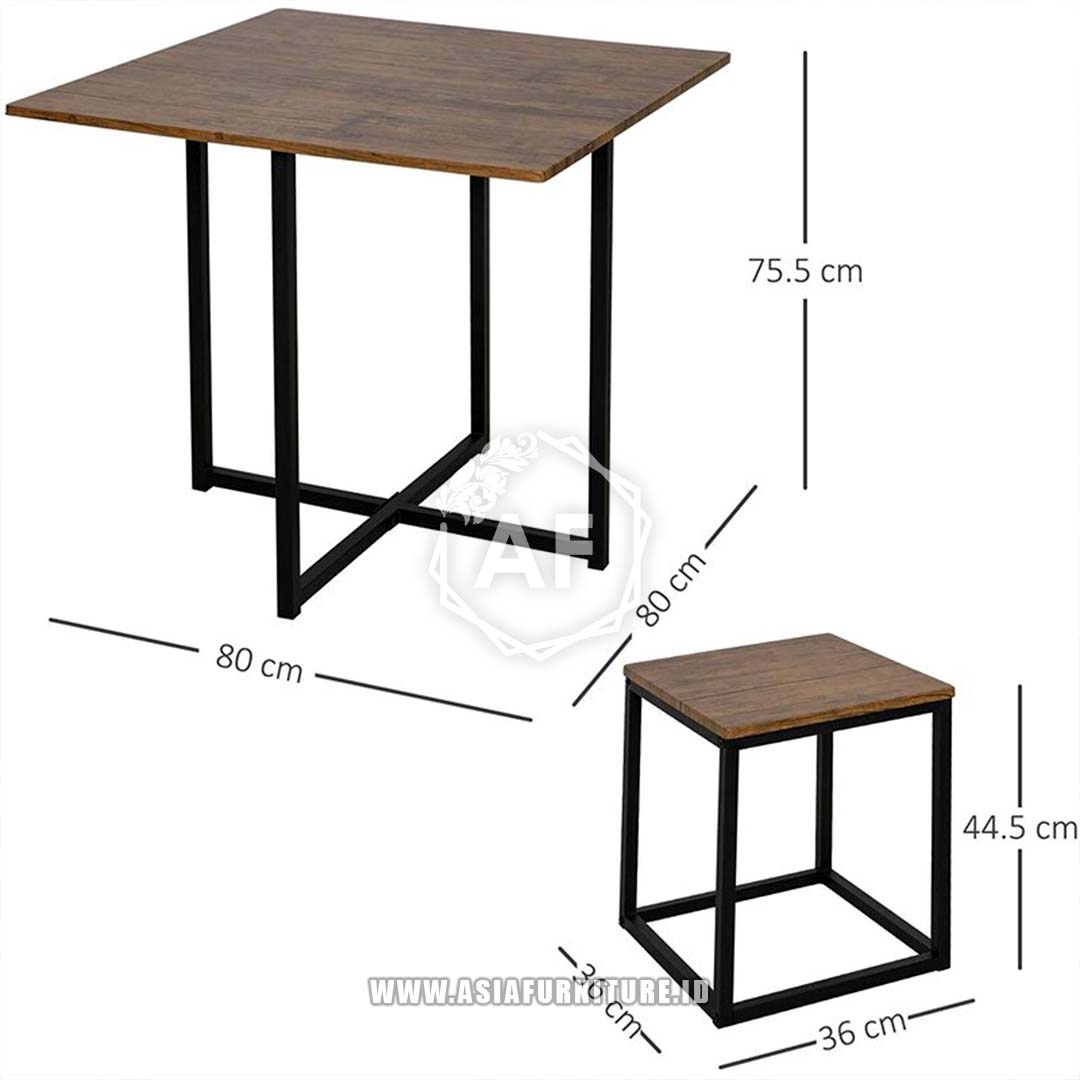 Kursi Cafe Kotak Besi Minimalis 2