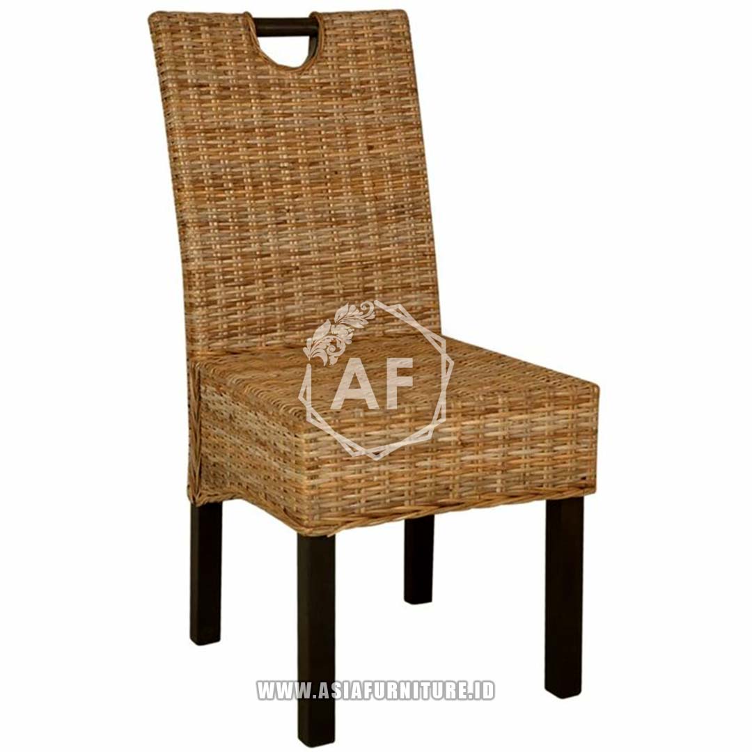 Kursi Cafe Minimalis Rotan Kayu 2