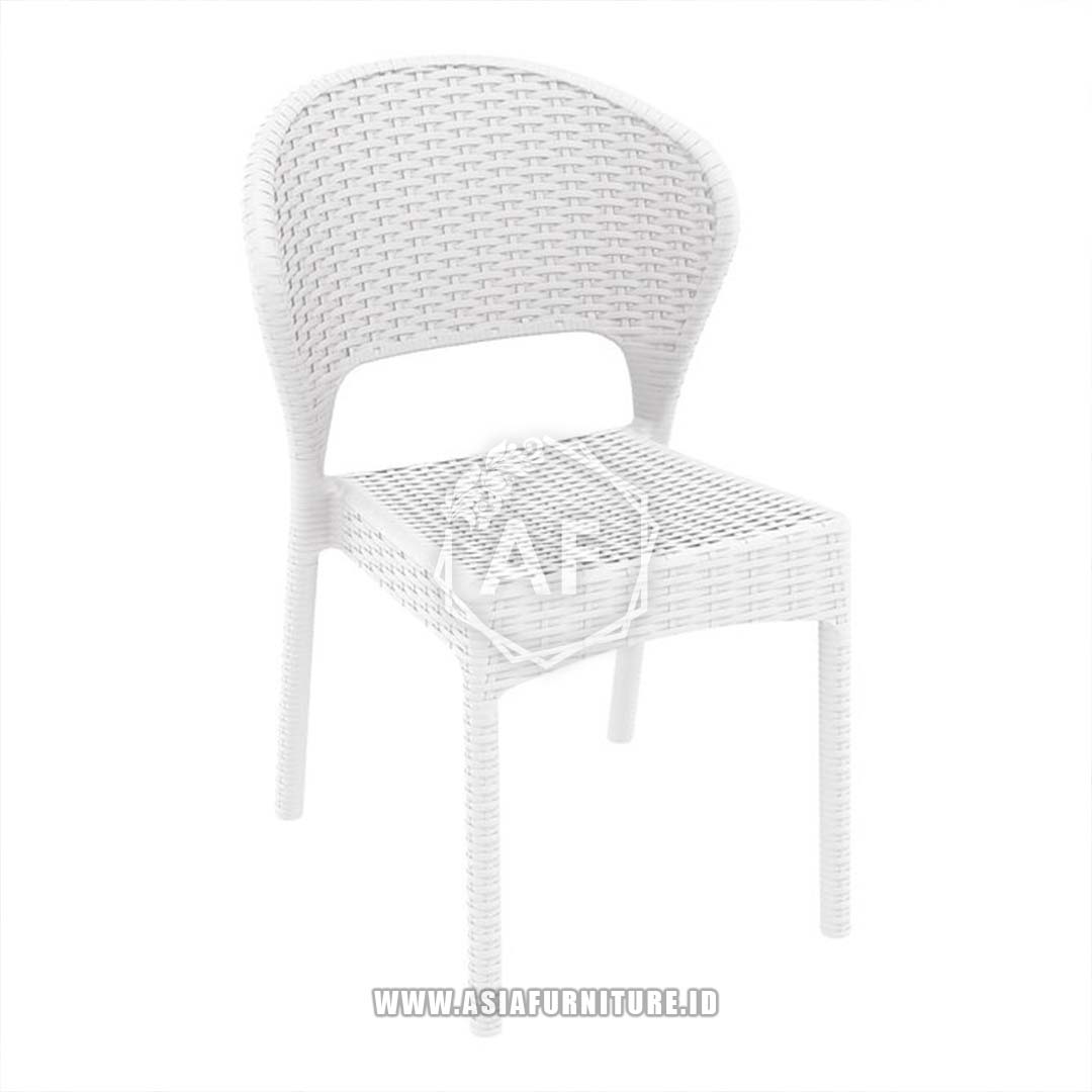 Kursi Cafe Rotan White Modern 2